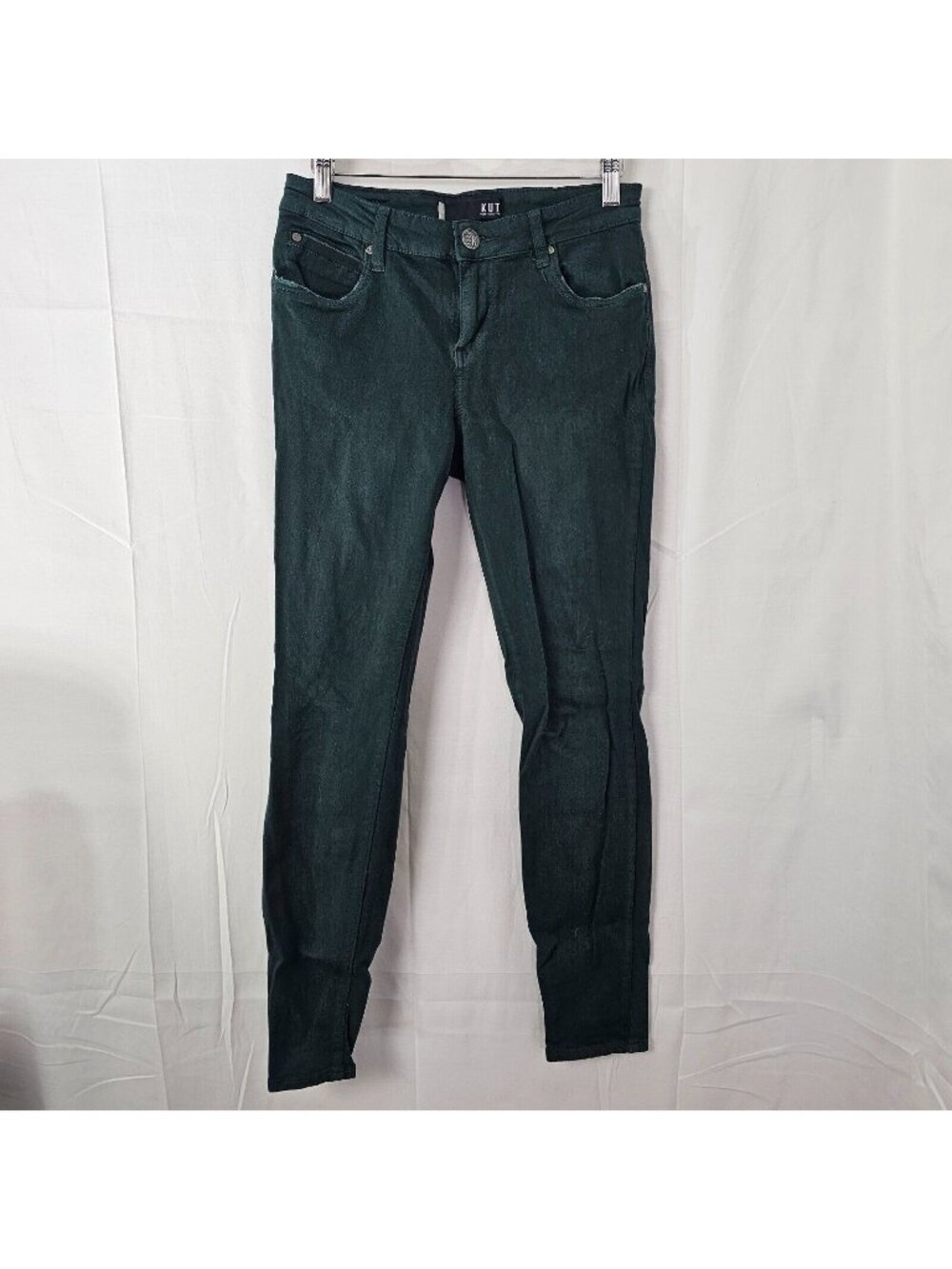 Kut From The Kloth Mia Toothpick Skinny Jeans Womens 4 Green Pants Stretch